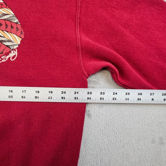 Riot Society Sweatshirt Womens Medium Red Tribal Elephant Casual Pullover - Picture 4 of 6